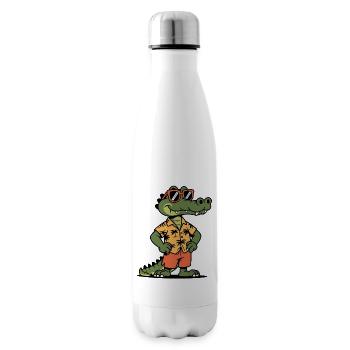 Alligator Lustiger Sommer - Isolierflasche - Weiß - Rechts