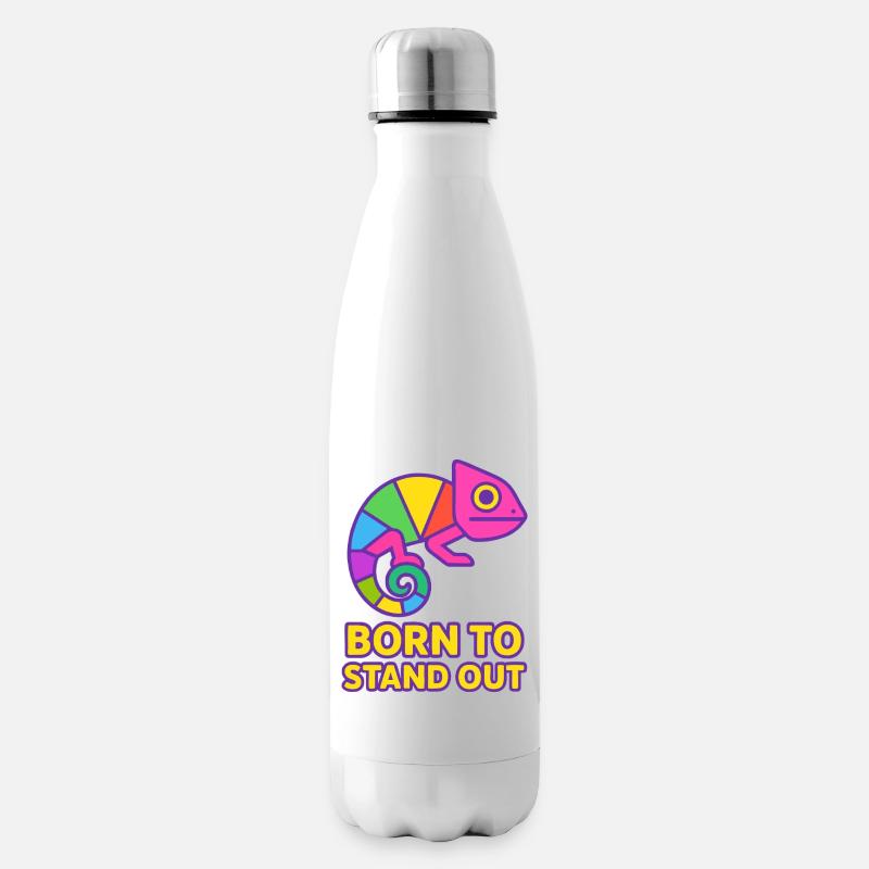 Chamäleon Pride – Auffallen mit Stil Gay Pride CSD - Isolierflasche - Weiß