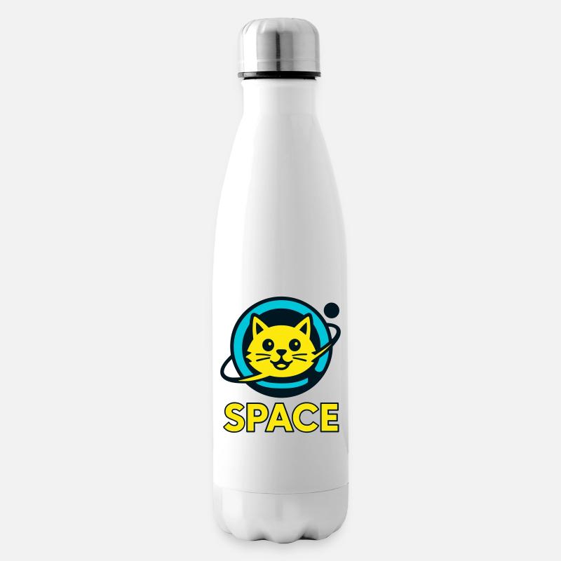Space-Cat - Insulated Water Bottle - white