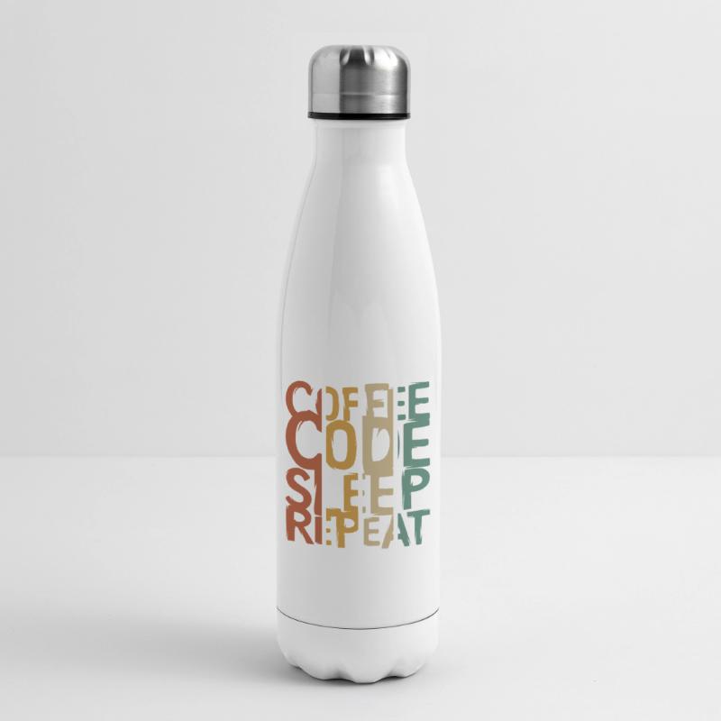 Coffee Code Sleep Repeat – Developer Design Insulated Water Bottle