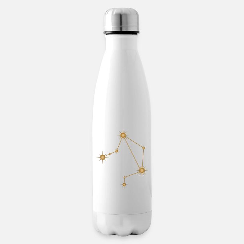 Sternbild Waage Sternzeichen Sternzeichen Golden - Isolierflasche - Weiß