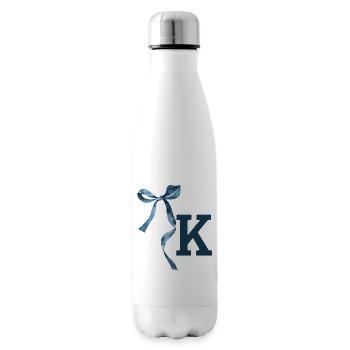 Monogram k Geschenkidee - Isolierflasche - Weiß - Rechts