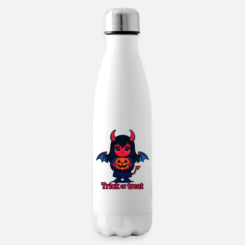 Trick or Treat – Cute Devil - Insulated Water Bottle - white