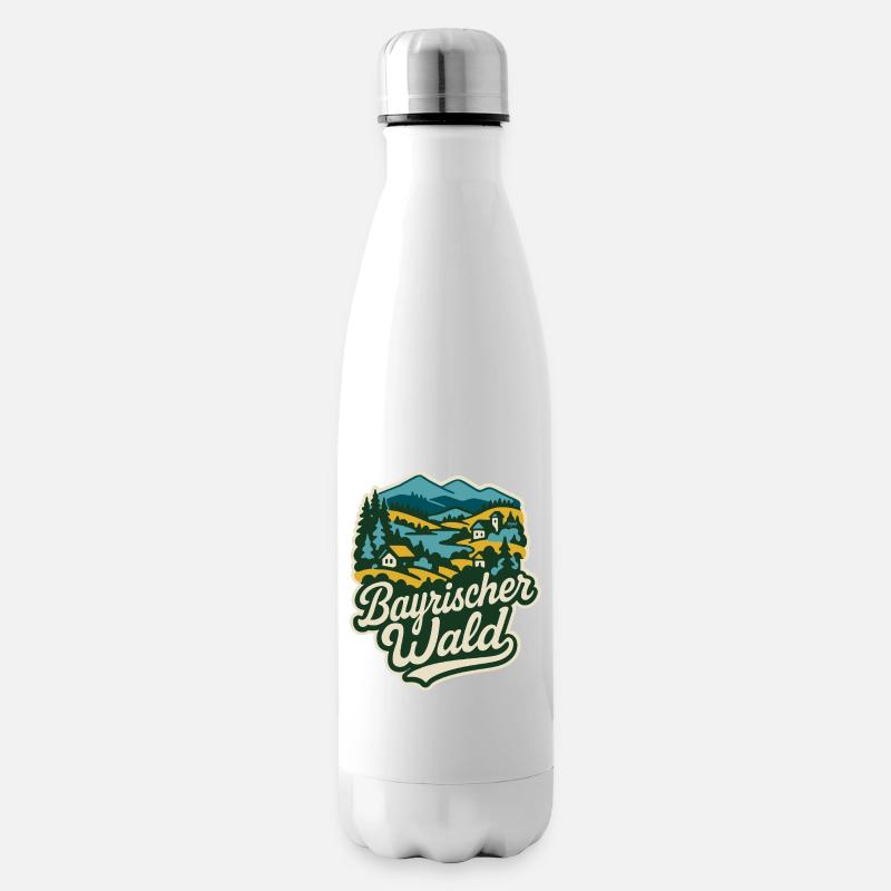 Bayerischer Wald Landschaft - Isolierflasche - Weiß