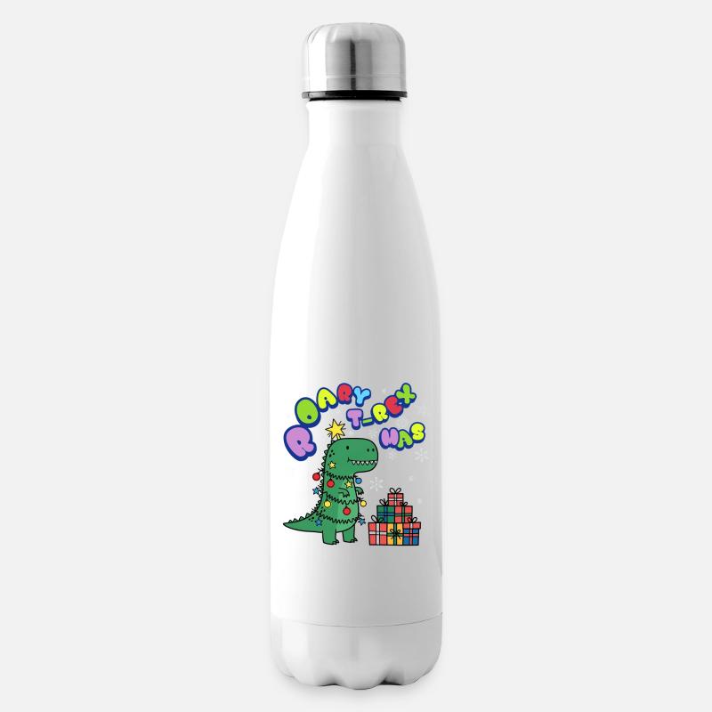 Timmie der kleine T-Rex ist ein Tannenbaum - Isolierflasche - Weiß