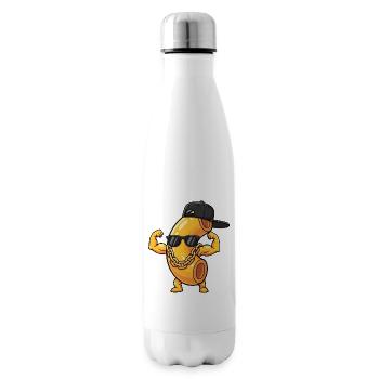 Mac n Cheese lustige Geschenkidee - Isolierflasche - Weiß - Rechts