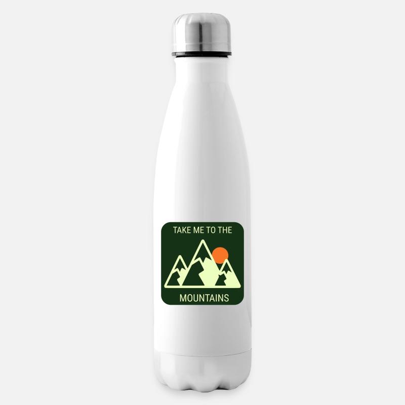 Emmène-moi à la montagne - Version plaine - Bouteille isotherme - blanc