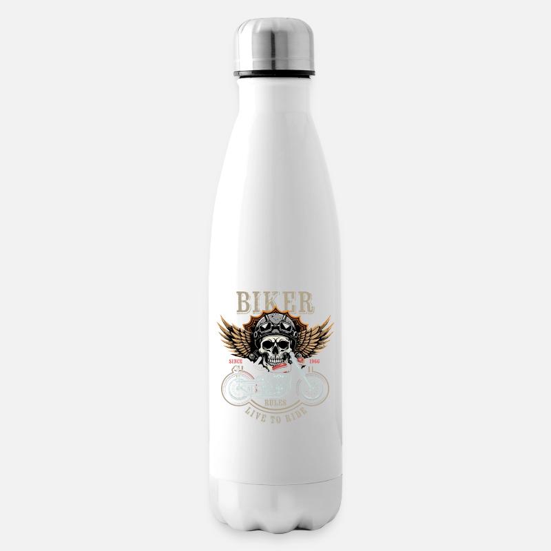 Biker Rules - Since 1966 - Live to Ride - Isolierflasche - Weiß