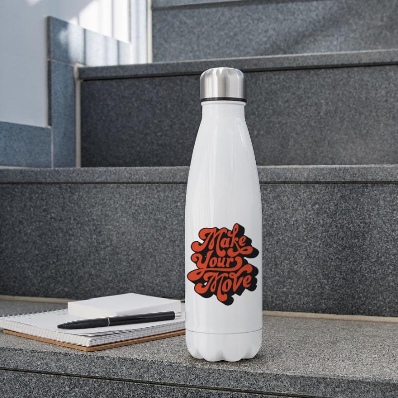 Make Your Move Retro Script Insulated Water Bottle