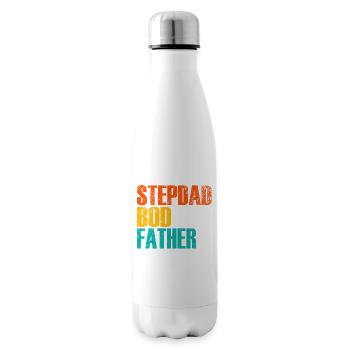 Stepdad Bod Father Figure Gradient - Insulated Water Bottle - white - Right