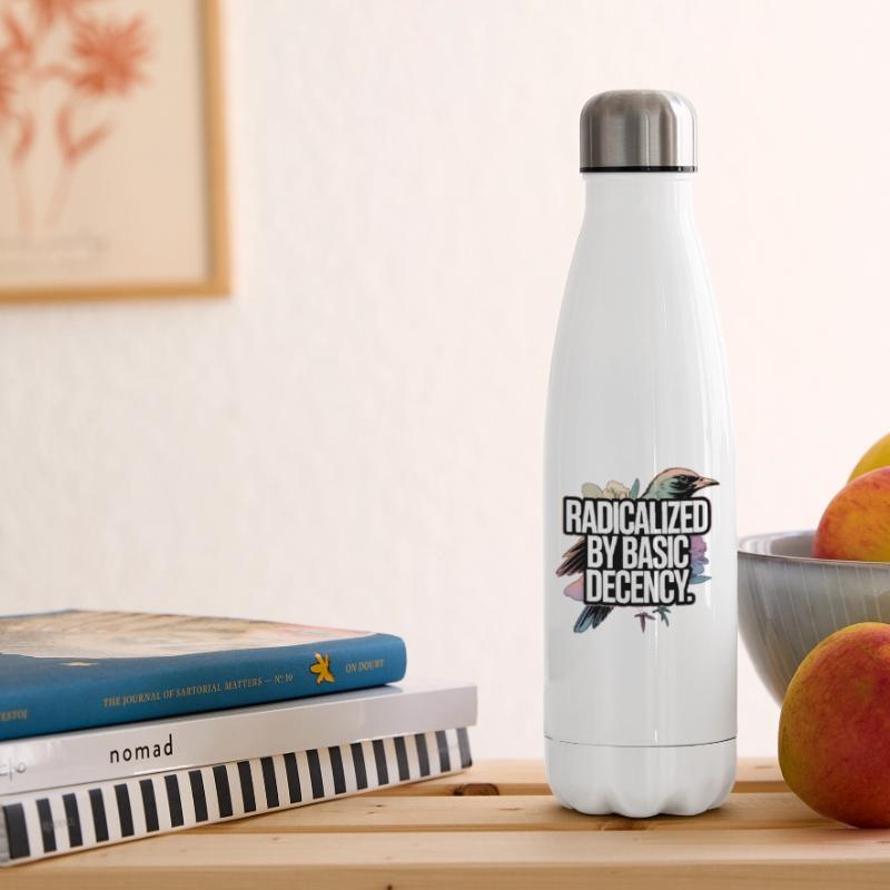 Radicalized by Basic Decency Statement Insulated Water Bottle