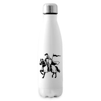Knight on horse - Insulated Water Bottle - white - Right