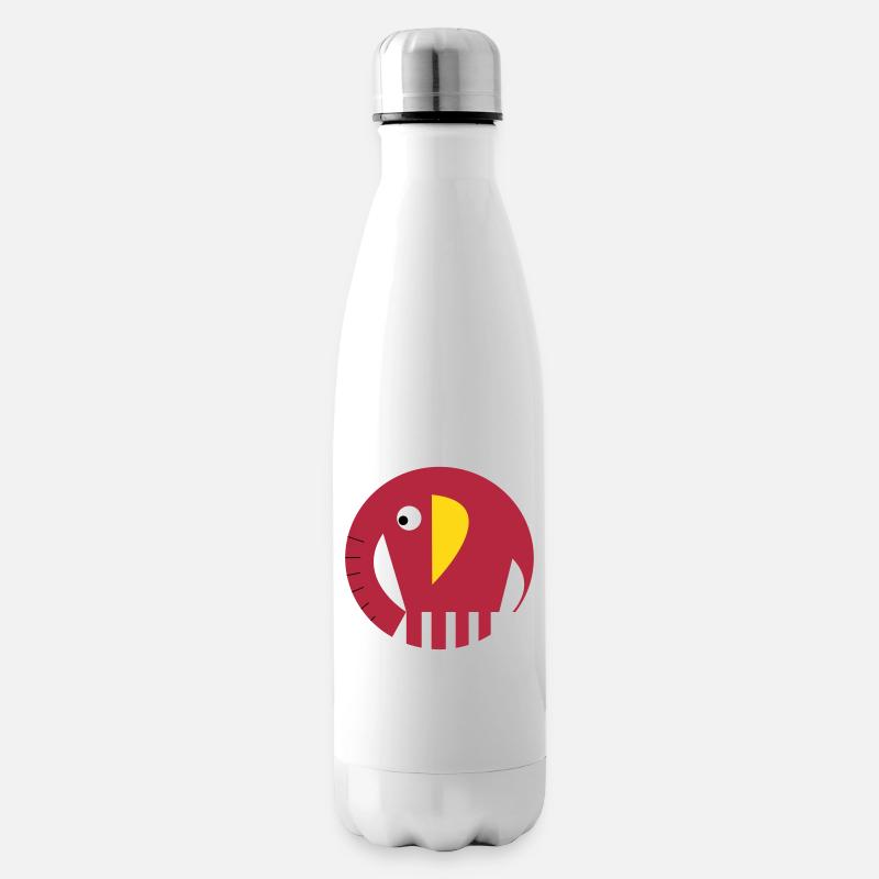 Elephant Circle - Isolierflasche - Weiß