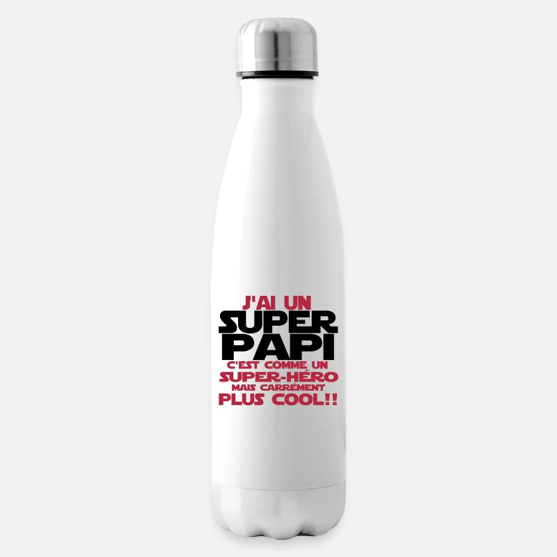 j'ai un super papi - Bouteille isotherme - blanc