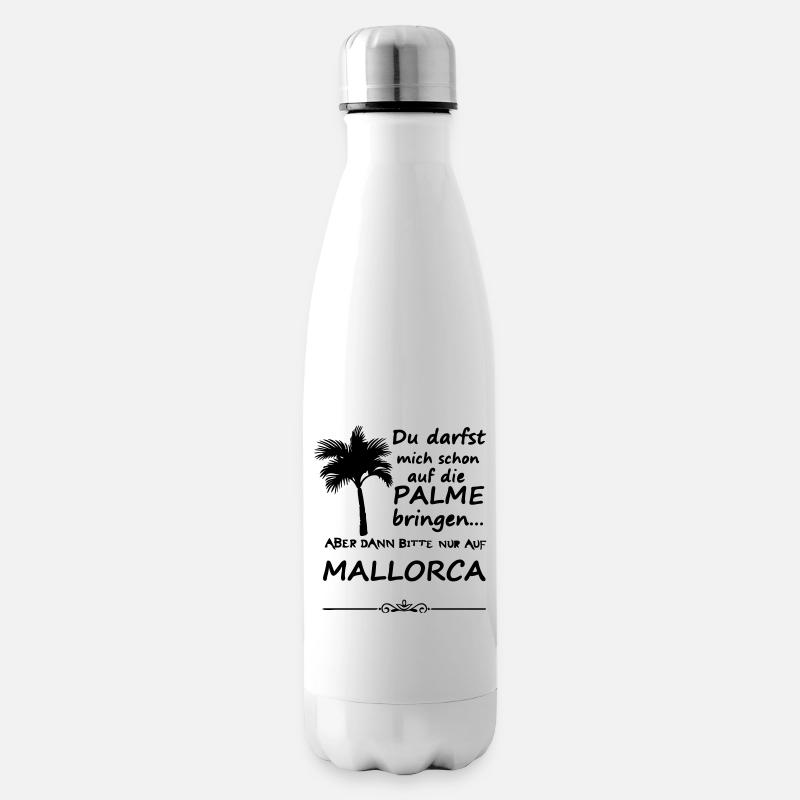 Palme auf Mallorca Urlaub Spruch Geschenk - Isolierflasche - Weiß