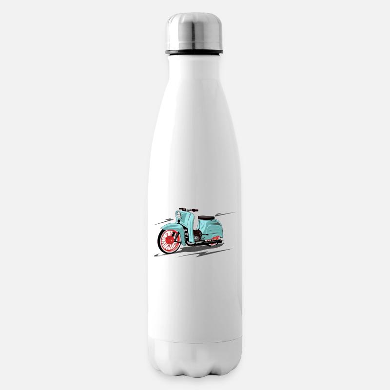 Simson Schwalbe mint, peppermint - Isolierflasche - Weiß