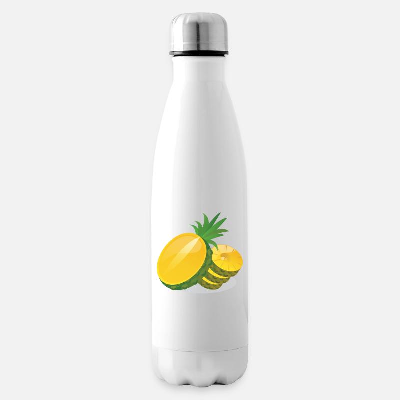 Pineapple in slices - Insulated Water Bottle - white