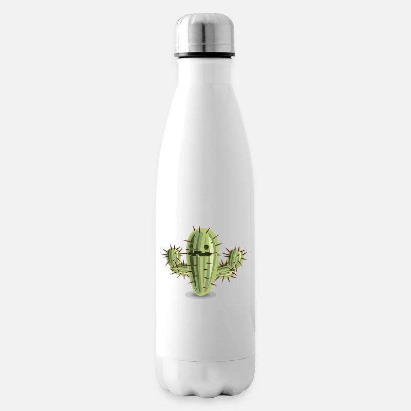 Cactus - Insulated Water Bottle - white