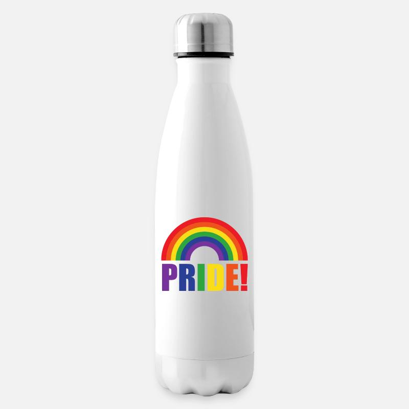 Pride Rainbow | LGBT | idée cadeau - Bouteille isotherme - blanc
