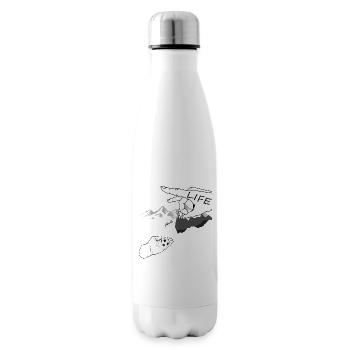Football Hand Live Believe Football God Gift - Insulated Water Bottle - white - Right