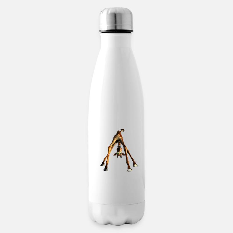 Lustige süße Giraffe - Isolierflasche - Weiß