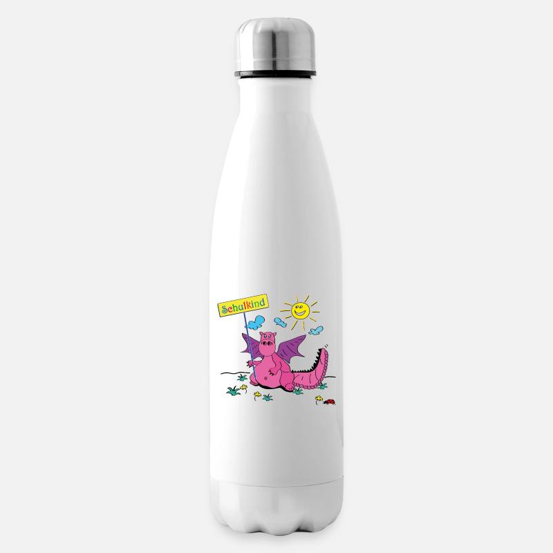 Kleiner Drache ist jetzt ein Schulkind - Isolierflasche - Weiß