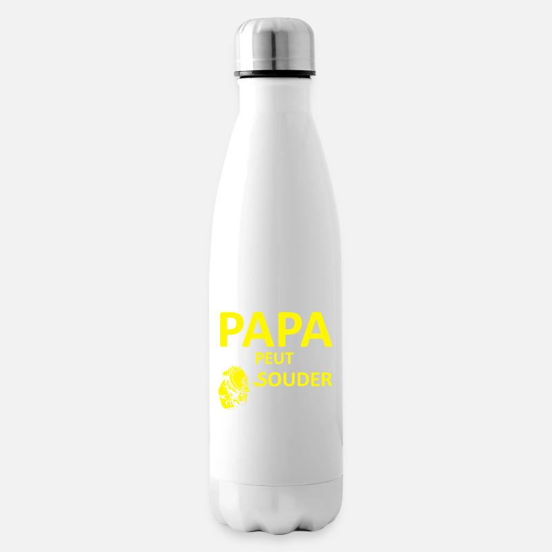 Papa peut souder - Bouteille isotherme - blanc