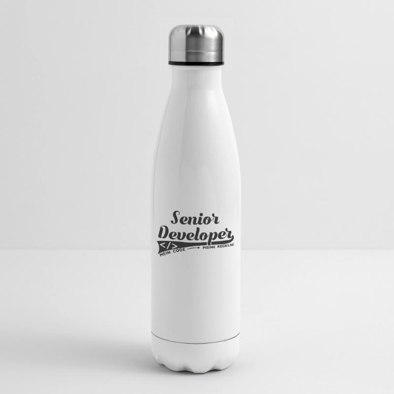 Senior Developer Software Developer Gift Nerd Insulated Water Bottle