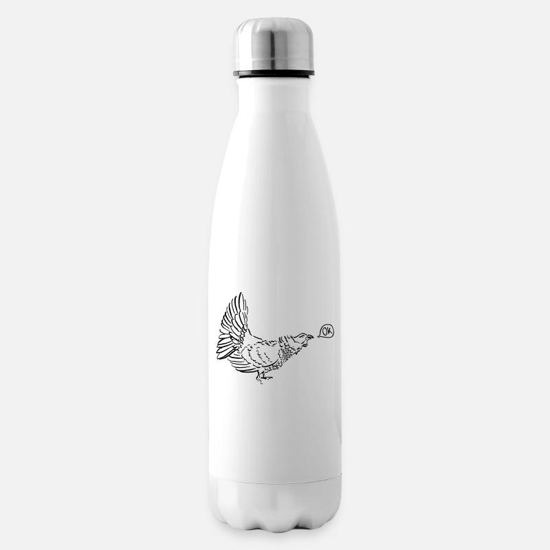 tétras calme - Bouteille isotherme - blanc