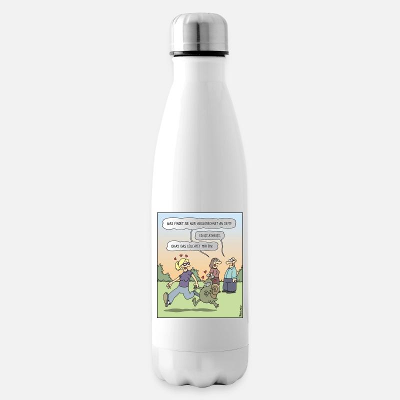 4253 WarumnichtmalmiteinemSchleimer? - Isolierflasche - Weiß