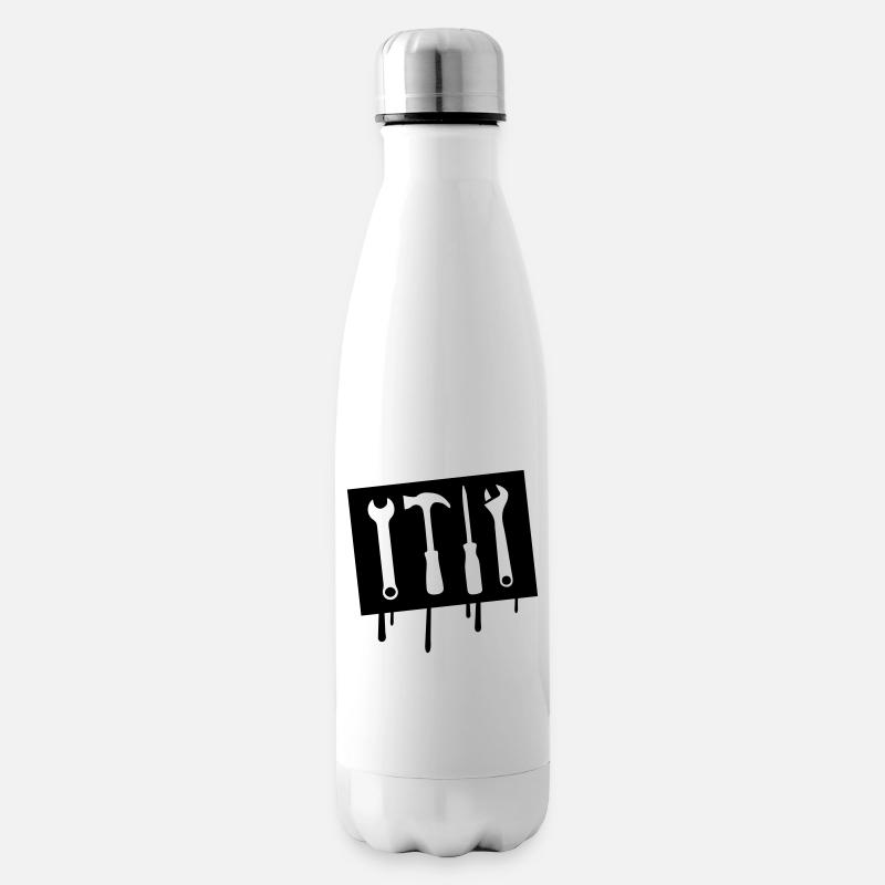 werkzeug symbol icon handwerker - Isolierflasche - Weiß