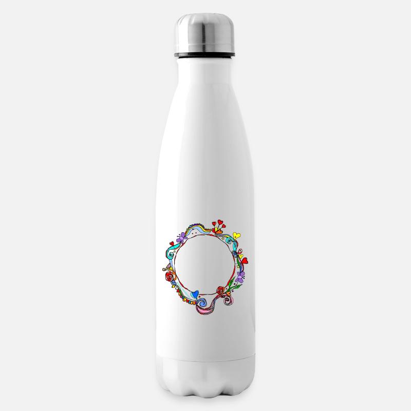 Cercle des coeurs - Bouteille isotherme - blanc