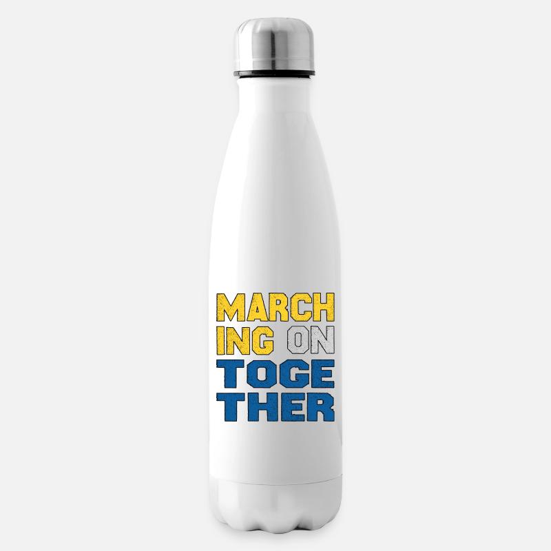 Gemeinsam weitermarschieren - Isolierflasche - Weiß