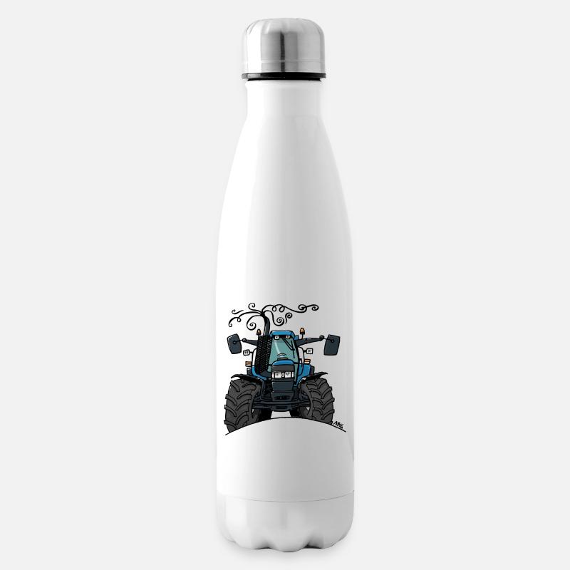 0503 BlueTractor TM115 - Isolierflasche - Weiß