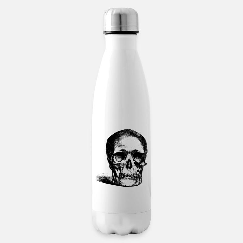 Schädel - Isolierflasche - Weiß
