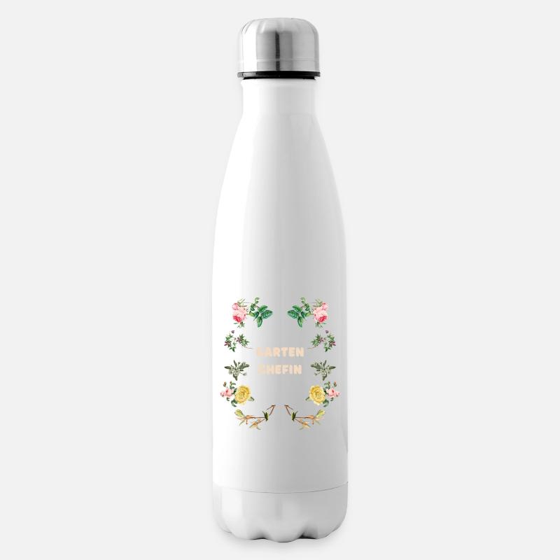 Garten Chefin Blumen Design - Isolierflasche - Weiß