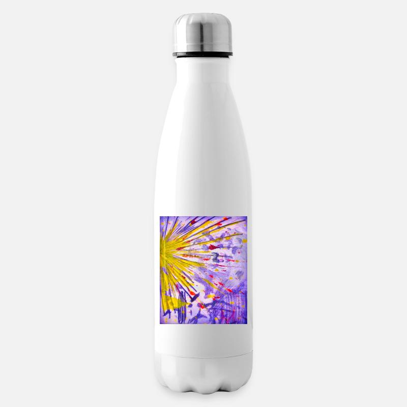 Art abstrait - Bouteille isotherme - blanc