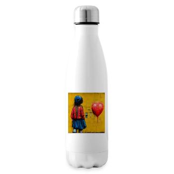 bande dessinée pop art - Bouteille isotherme - blanc - Droite
