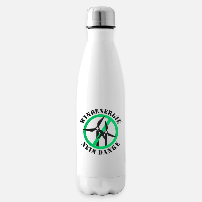 Windenergie Nein Danke - Isolierflasche - Weiß