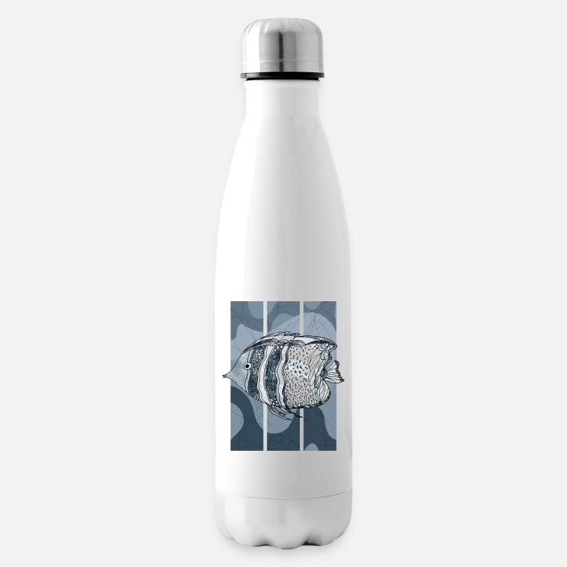 Fisch - Isolierflasche - Weiß