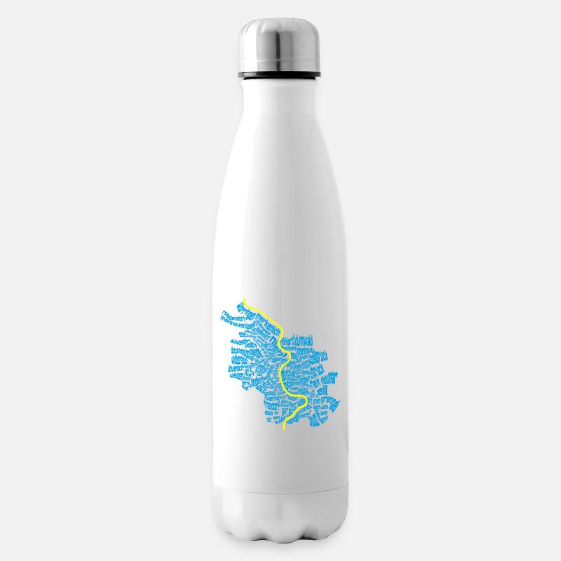 Köln - 86 Veedel  - Isolierflasche - Weiß