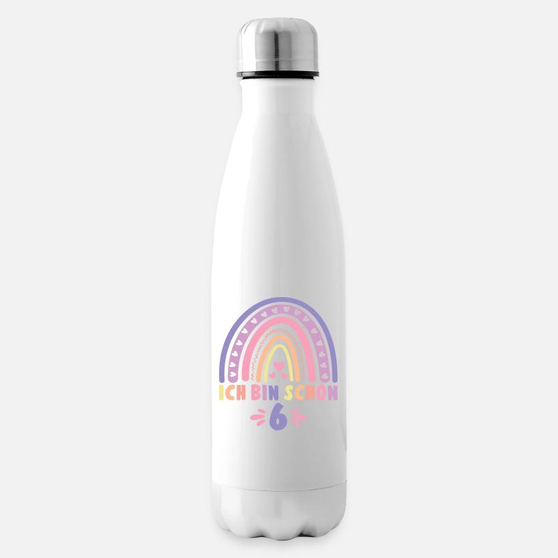 Ich bin schon 6 - 6 Geburtstag Mädchen Geschenk - Isolierflasche - Weiß