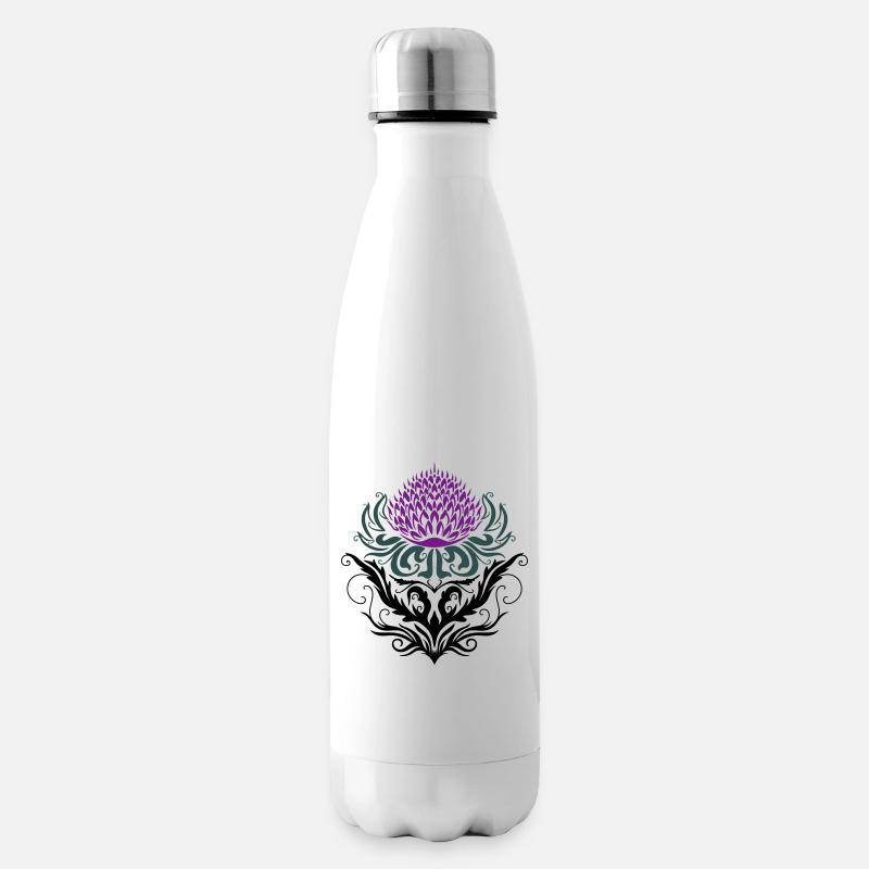 Distel lila Thistle - Isolierflasche - Weiß