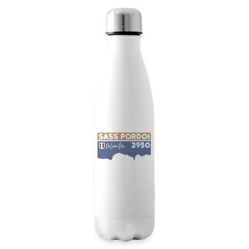 Sass Pordoi Pordoi Hiking Sella Dolomites - Insulated Water Bottle - white - Right