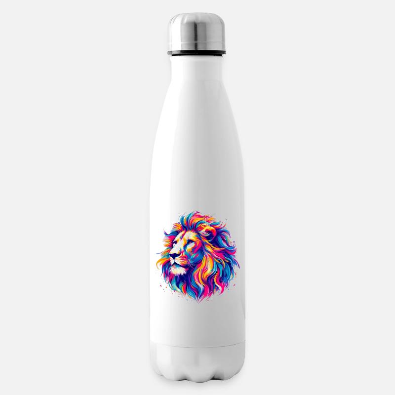 Löwe - Isolierflasche - Weiß