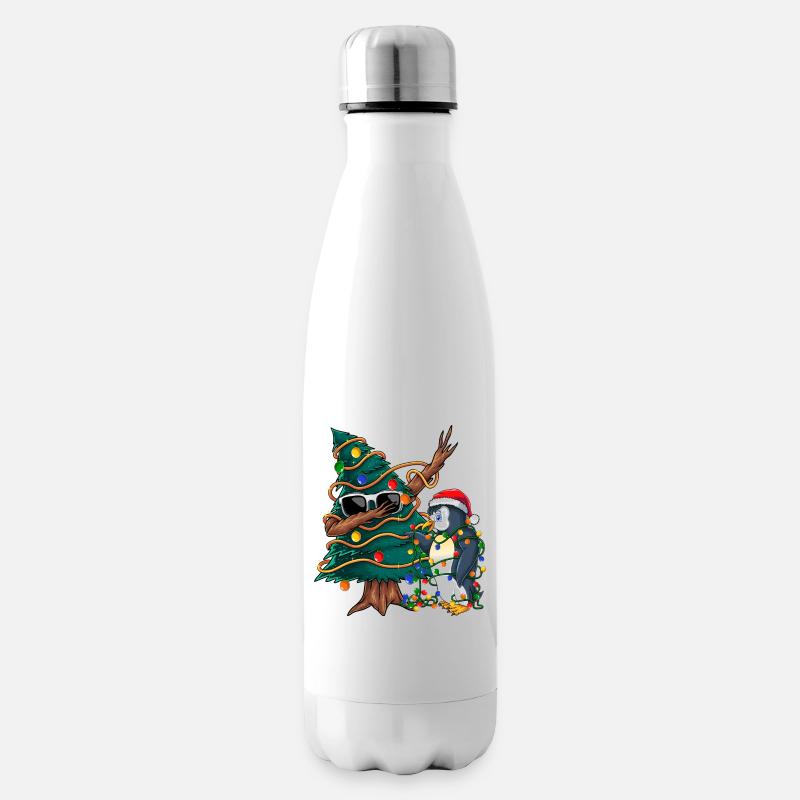 Dapping Tannenbaum -Dapping Weihnachtspullover - Isolierflasche - Weiß