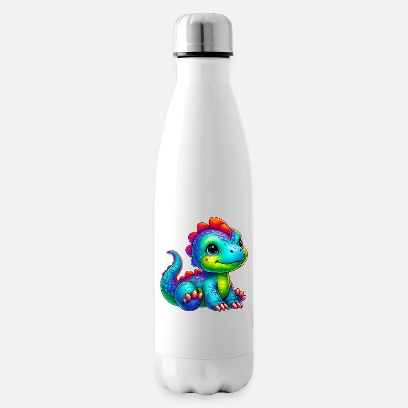 Dinosaurier - Isolierflasche - Weiß