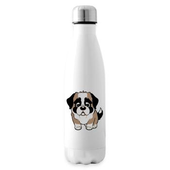 St. Bernard dog - Insulated Water Bottle - white - Right