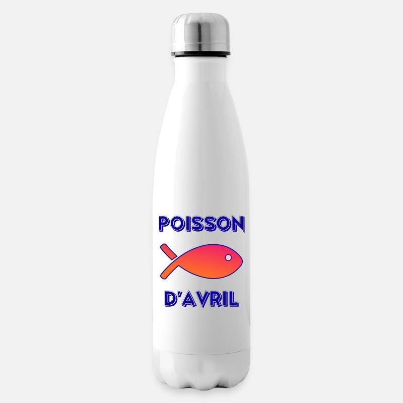 POISSON. POISSON D'AVRIL - Bouteille isotherme - blanc