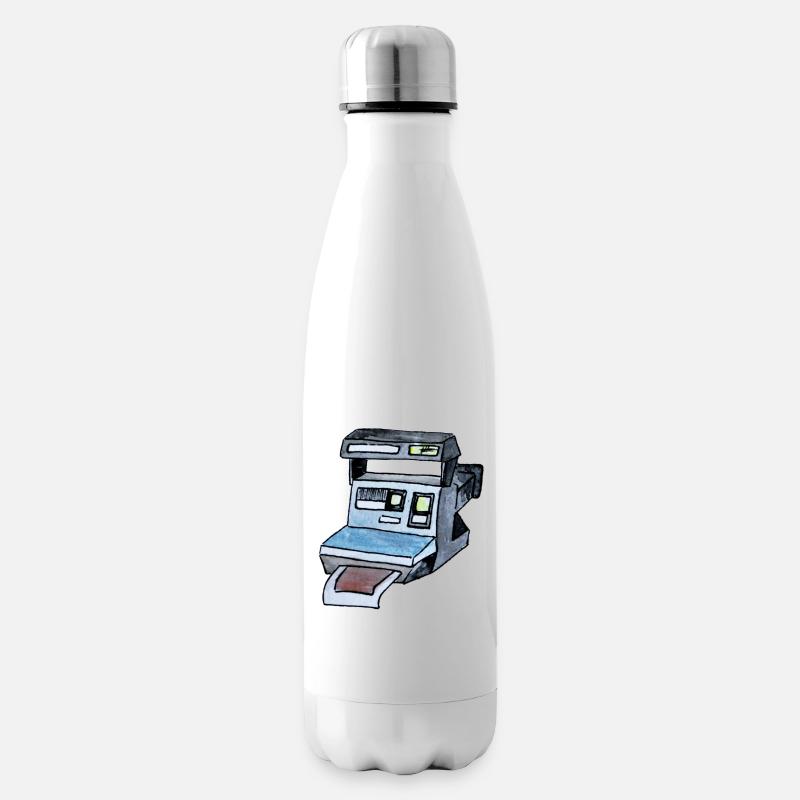 Caméra - Bouteille isotherme - blanc